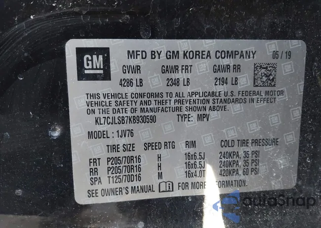 KL7CJLSB7KB930590: 44168363