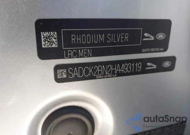 SADCK2BN2HA493119: 44168367