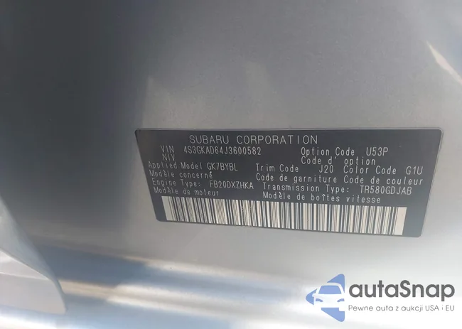 4S3GKAD64J3600582: 44169462