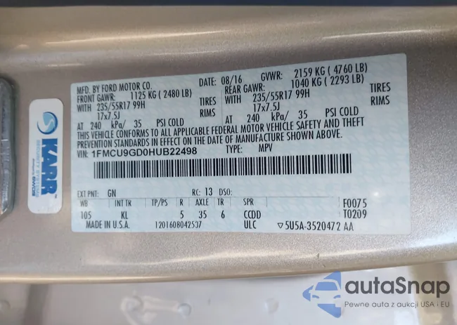 1FMCU9GD0HUB22498: 44169582