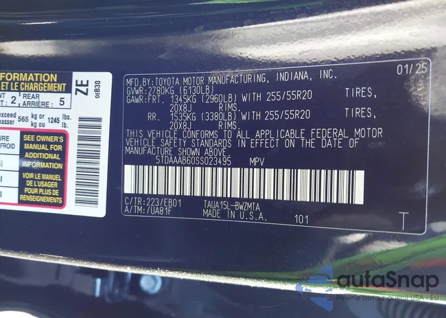 5TDAAAB60SS023495: 44169608