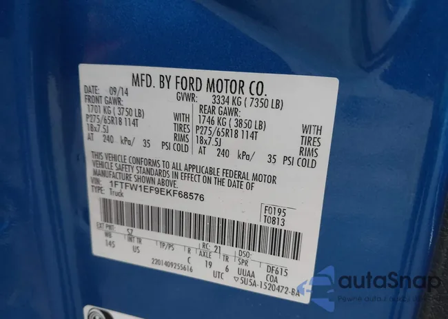 1FTFW1EF9EKF68576: 44169644