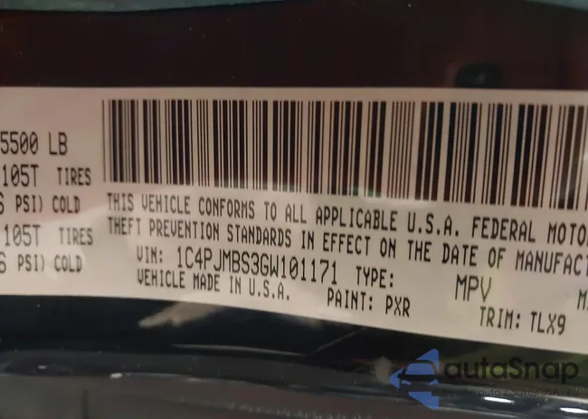 1C4PJMBS3GW101171: 44169652