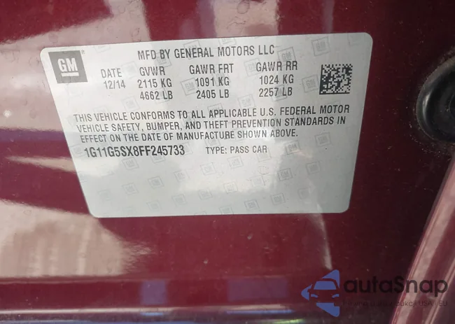 1G11G5SX8FF245733: 44169700