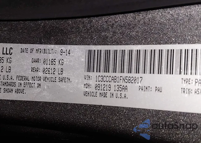 1C3CCCAB1FN582017: 44169712