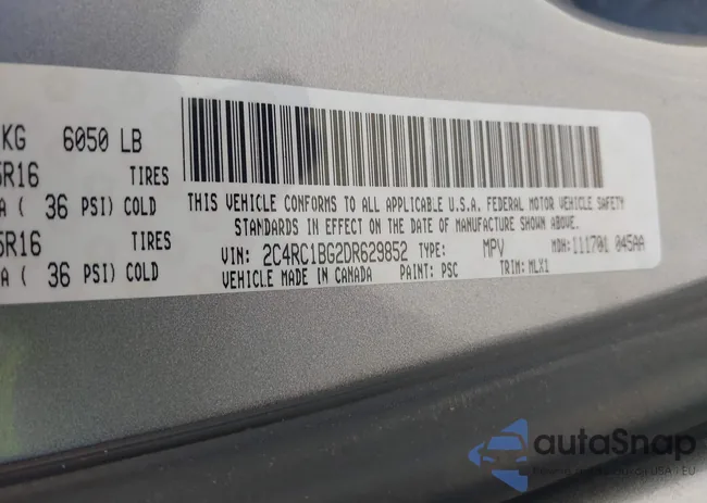 2C4RC1BG2DR629852: 44169718