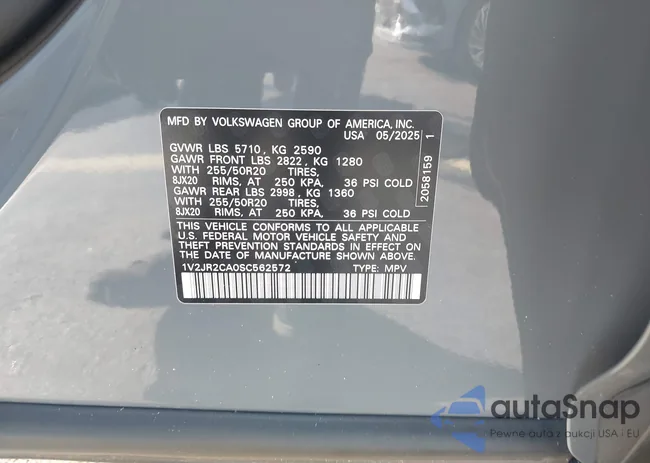 1V2JR2CA0SC562572: 44169736