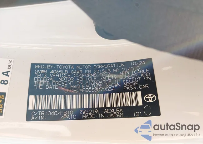 JTDBCMFE0S3072554: 44169875