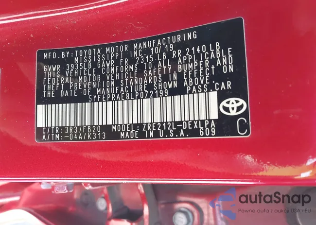 5YFEPRAE8LP072199: 44169876