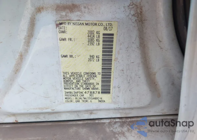 1N4BL3AP5HC478878: 44169957