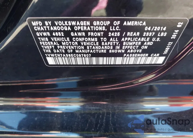 1VWCN7A38EC097807: 44170003