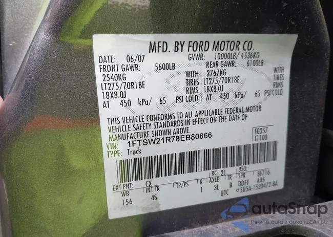 1FTSW21R78EB80866: 44169069