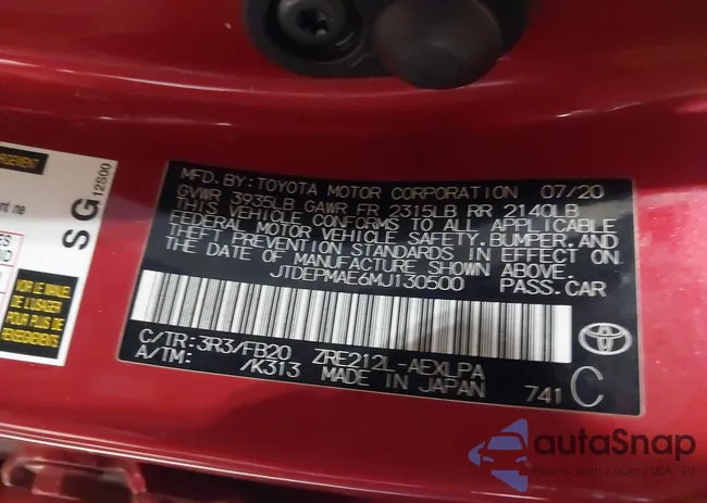 JTDEPMAE6MJ130500: 44169213