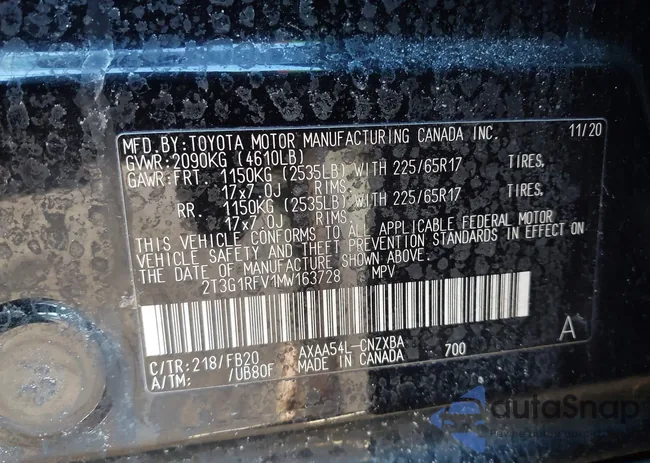 2T3G1RFV1MW163728: 44169242