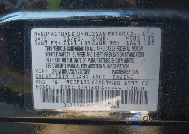 3N1AB8CV3LY207368: 44169282