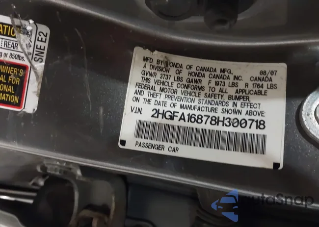 2HGFA16878H300718: 44169367