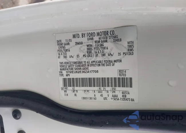 1FMEU62E36ZA17705: 44169412