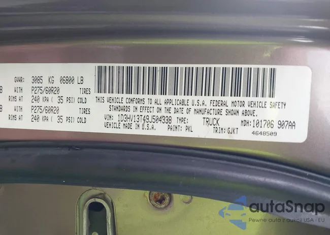 1D3HV13T49J504338: 44170462