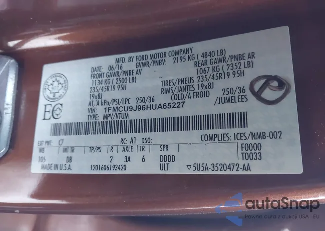 1FMCU9J96HUA65227: 44170542