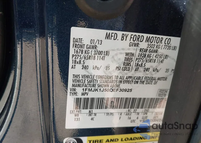 1FMJK1J50DEF30925: 44170609