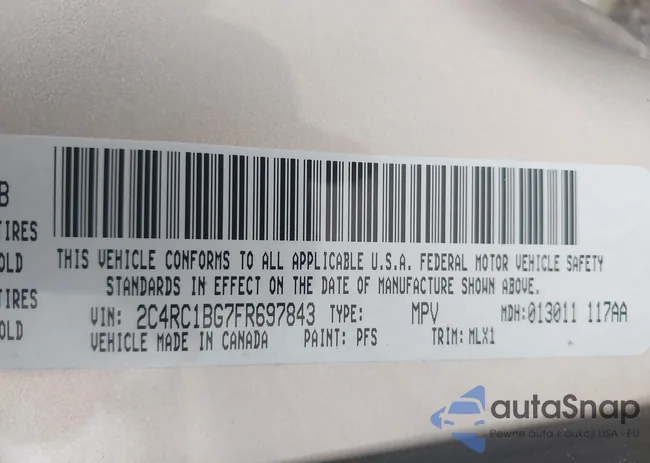 2C4RC1BG7FR697843: 44170681