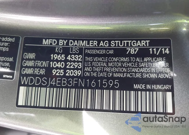 WDDSJ4EB3FN161595: 44170702