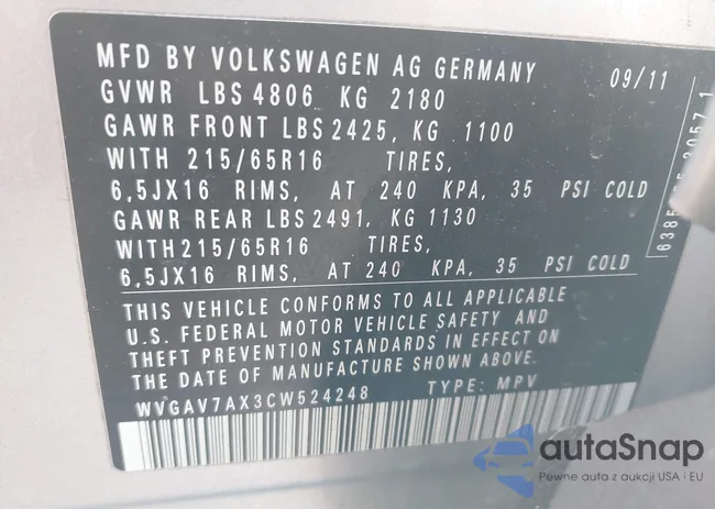 WVGAV7AX3CW524248: 44170739