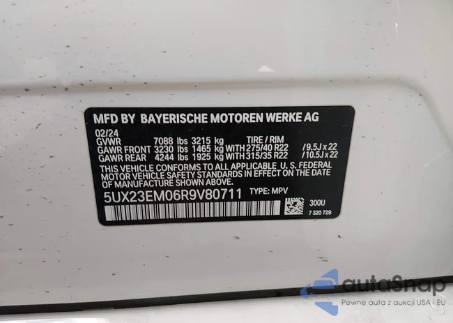 5UX23EM06R9V80711: 44170745