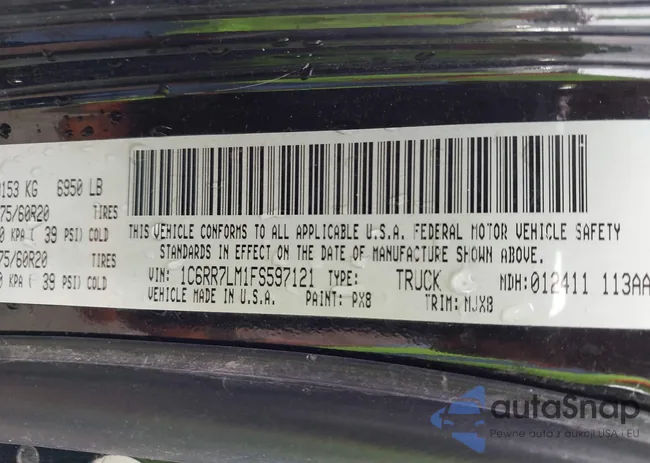 1C6RR7LM1FS597121: 44170764