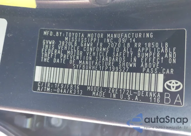 5YFBURHE1FP199527: 44170845