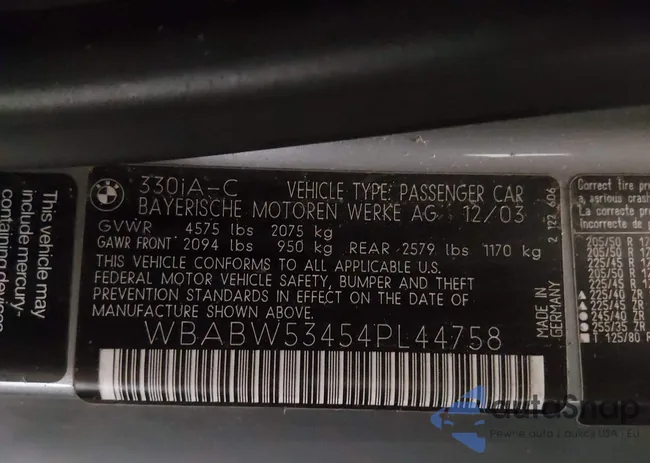 WBABW53454PL44758: 44170882