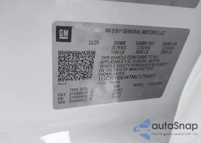 1GCRYBEH7MZ175437: 44170962