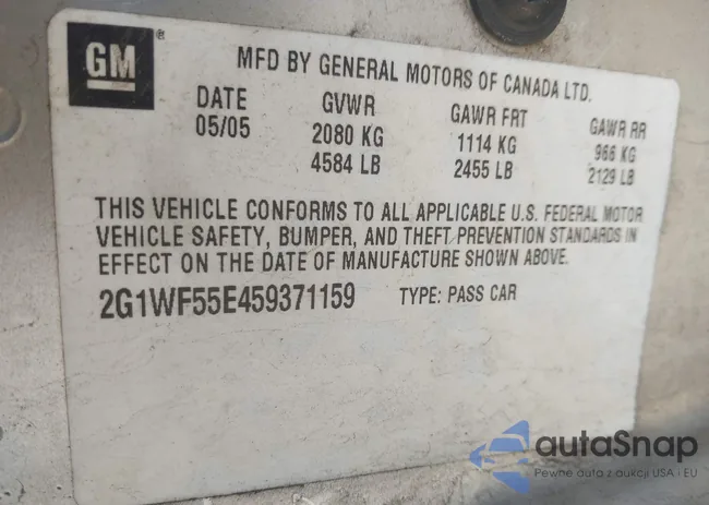2G1WF55E459371159: 44170045