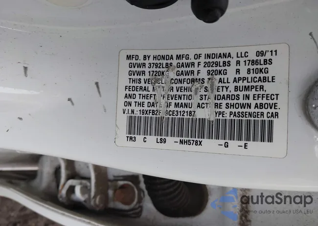 19XFB2F99CE312187: 44170109