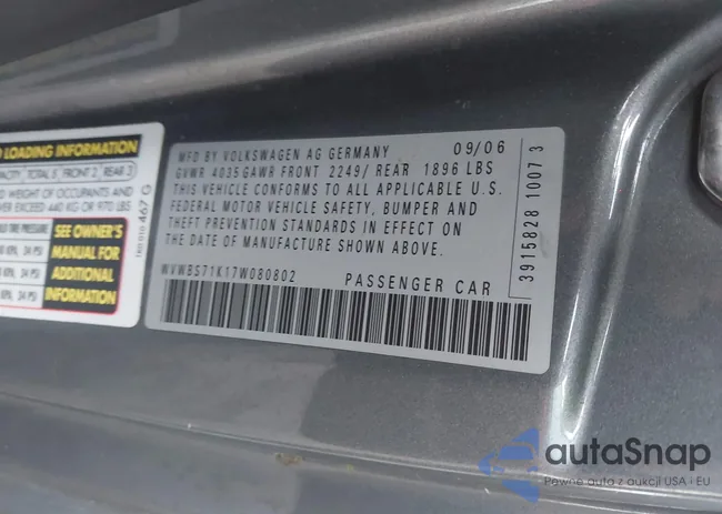 WVWBS71K17W080802: 44170112