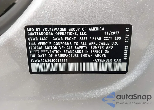 1VWAA7A30JC014111: 44170344