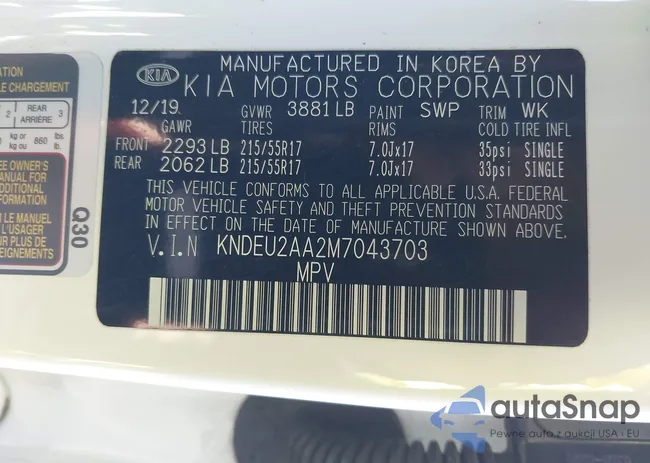 KNDEU2AA2M7043703: 44170353