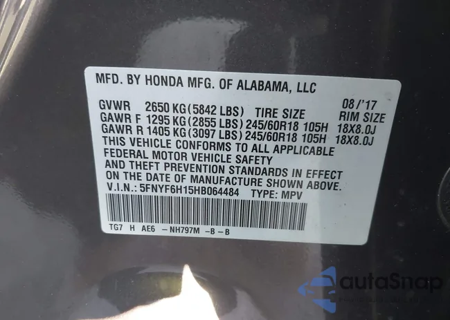 5FNYF6H15HB064484: 44170428