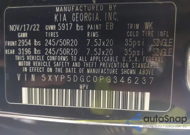 5XYP5DGC0PG346237: 44171518