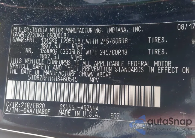 5TDBZRFH4HS460545: 44171624