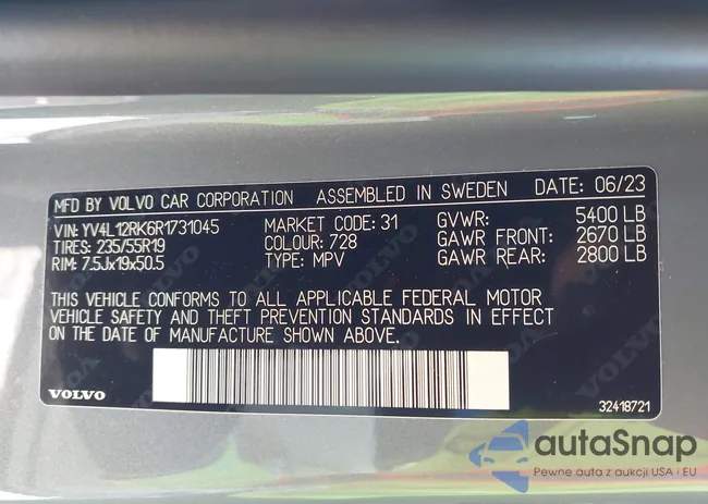 YV4L12RK6R1731045: 44171669