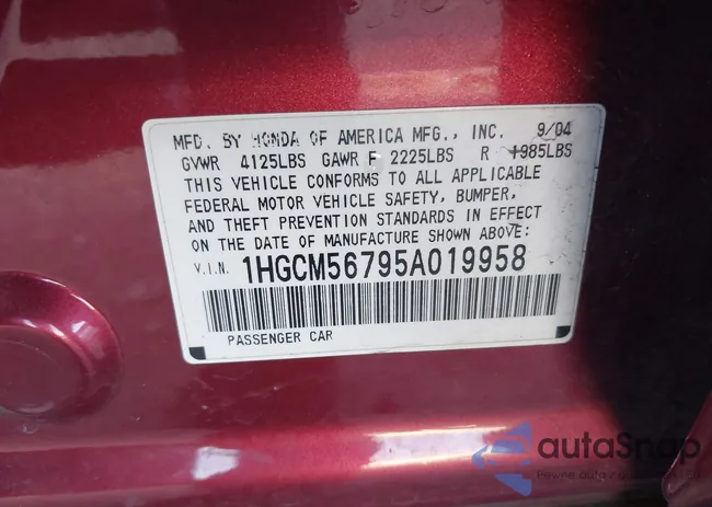 1HGCM56795A019958: 44171671
