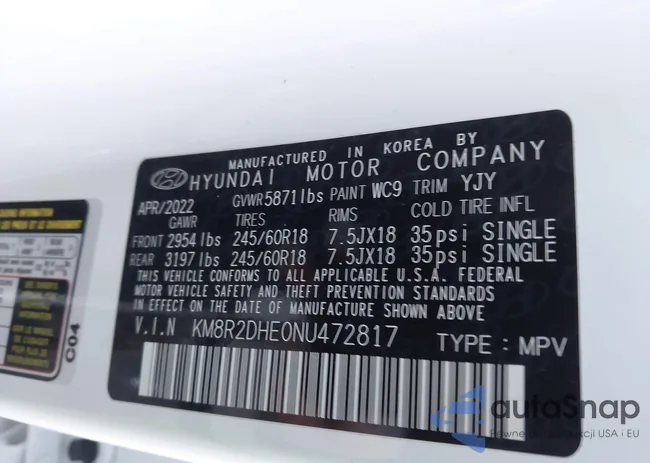 KM8R2DHE0NU472817: 44171691