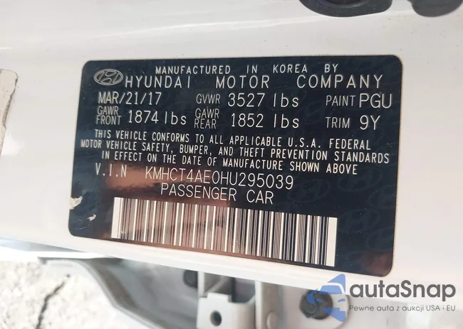 KMHCT4AE0HU295039: 44171718