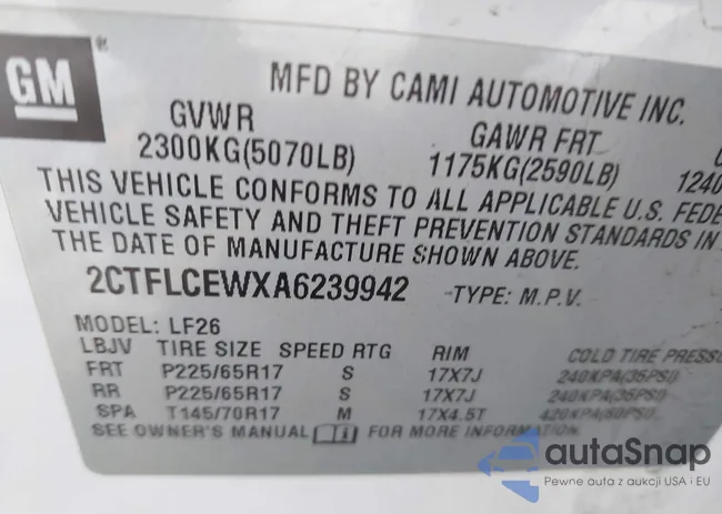 2CTFLCEWXA6239942: 44171749