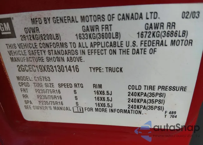 2GCEC19X631301416: 44171804