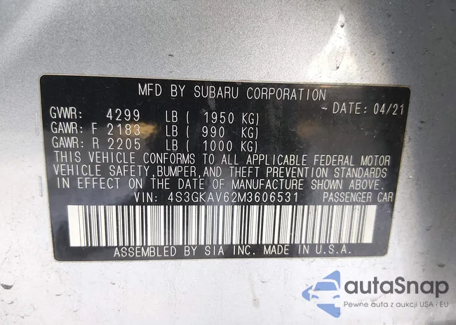 4S3GKAV62M3606531: 44171871