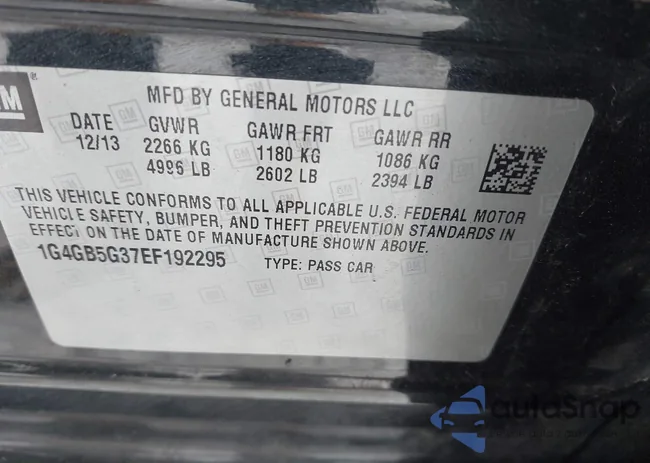 1G4GB5G37EF192295: 44171933