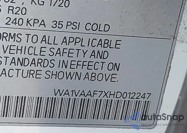 WA1VAAF7XHD012247: 44171949