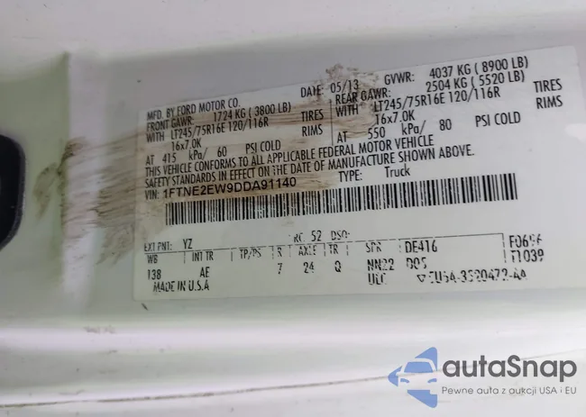 1FTNE2EW9DDA91140: 44171045